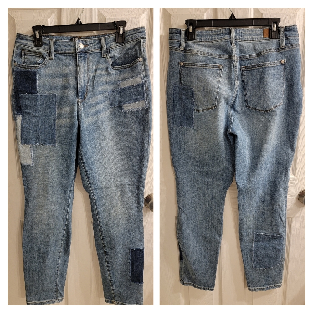 EUC Judy Blue patch jeans size 15/32
